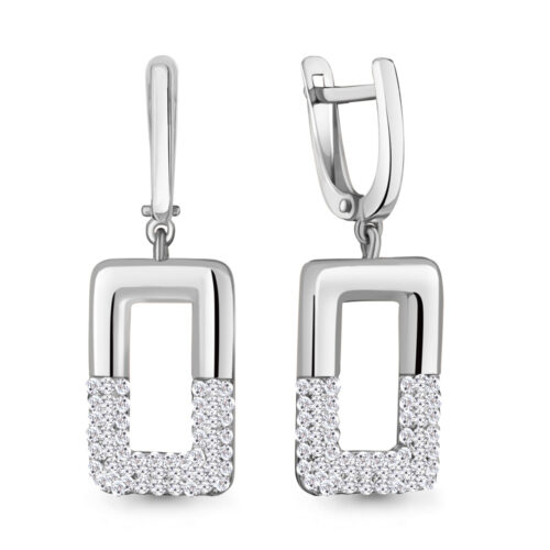 Серебро 925 Серьги Вес 3.97 Аквамарин