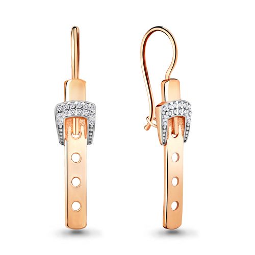 Серебряные серьги 925 пробы с фианитами