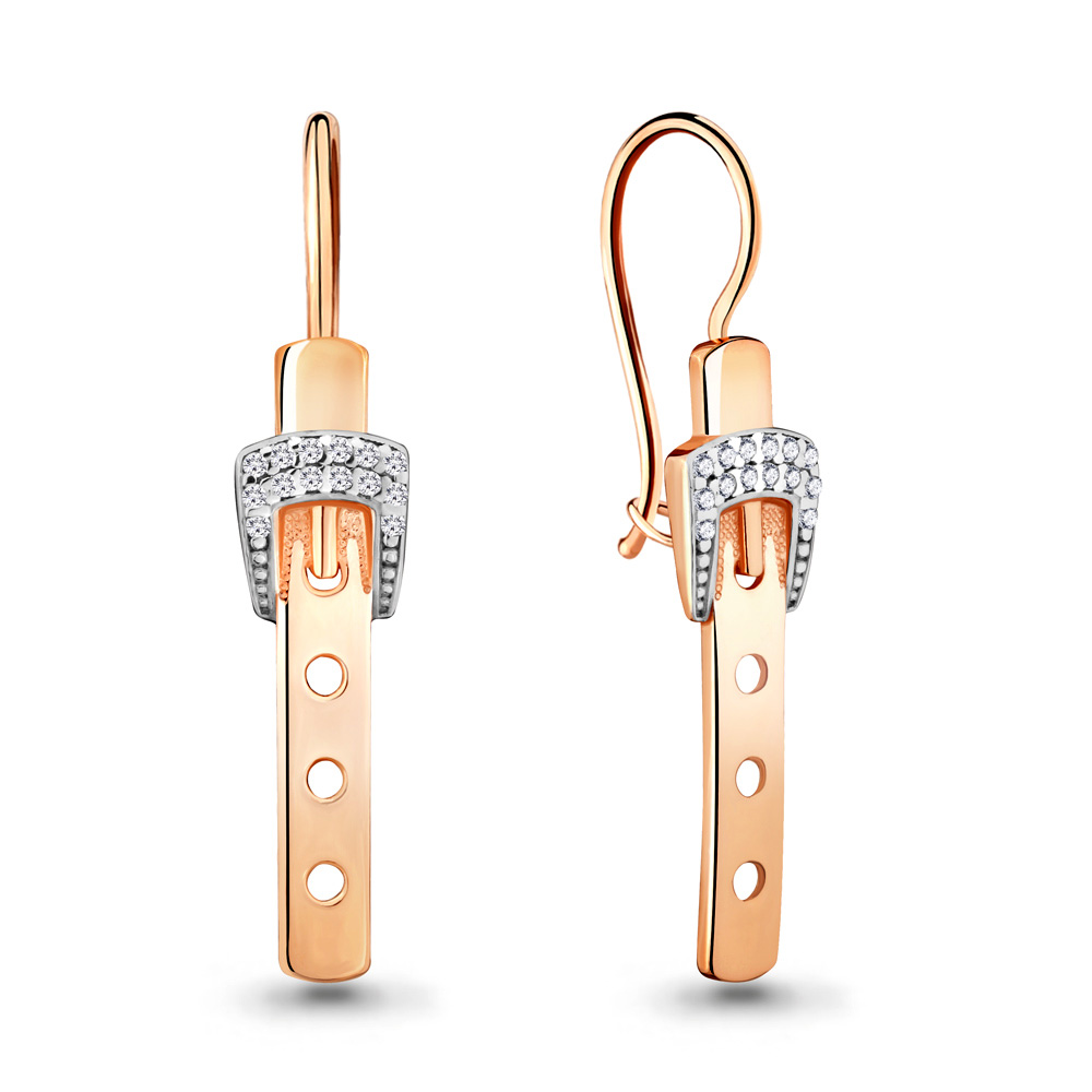 Серебряные серьги 925 пробы с фианитами