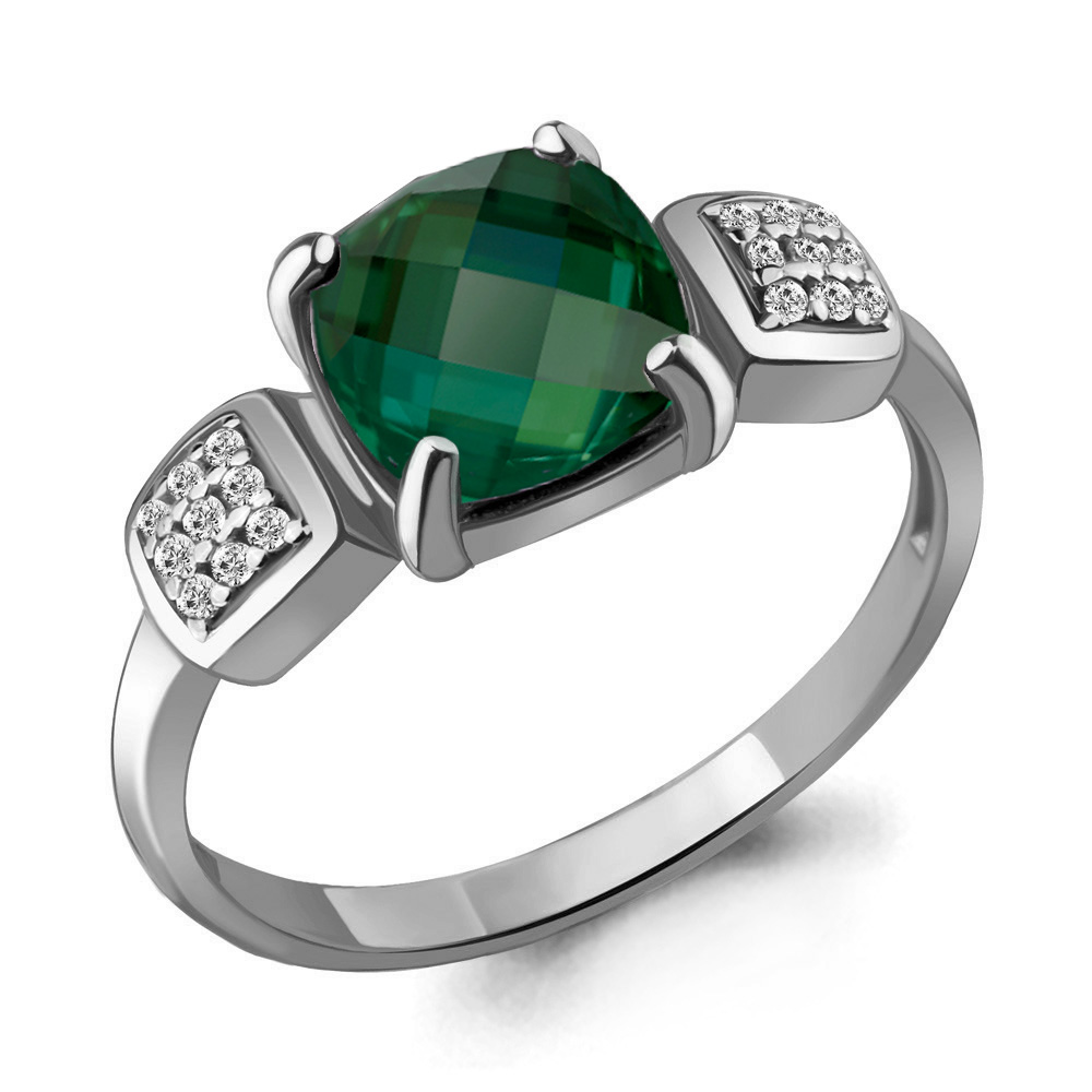 Серебро 925 Кольцо Р.17 Вес 2.39 AQUAMARINE
