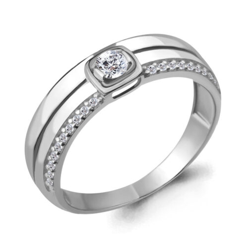 Серебро 925 Кольцо Р.18.5 Вес 1.95 AQUAMARINE