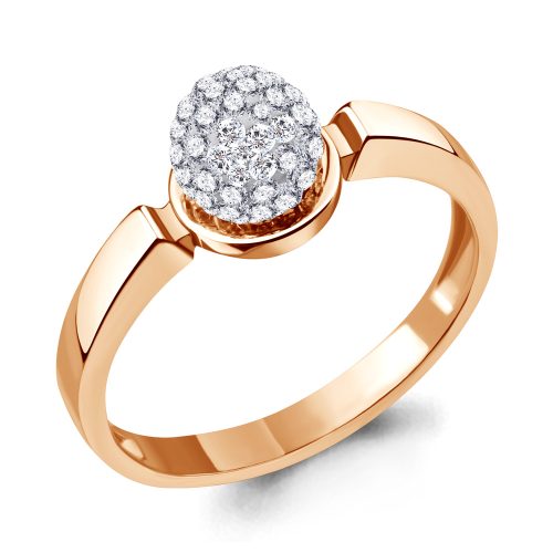 Серебряное кольцо 925 пробы с ювелирным стеклом PRECIOSA