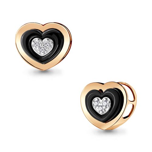 Серебряная подвеска 925 пробы с эмалью и фианитами