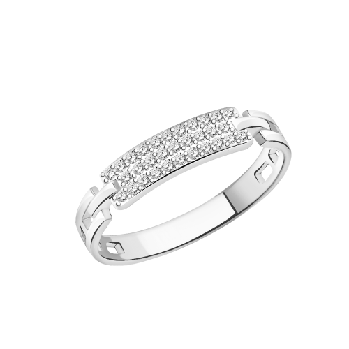 Серебряное кольцо 925 пробы с фианитами