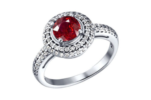 Серебро 925 Кольцо Р.17.5 Вес 3.23 Diamant