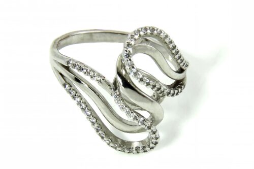Серебро 925 Кольцо Р.17.5 Вес 2.86 Diamant