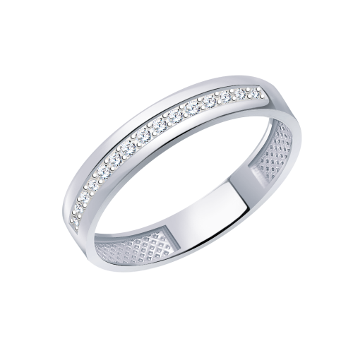 Серебряное кольцо 925 пробы с фианитами