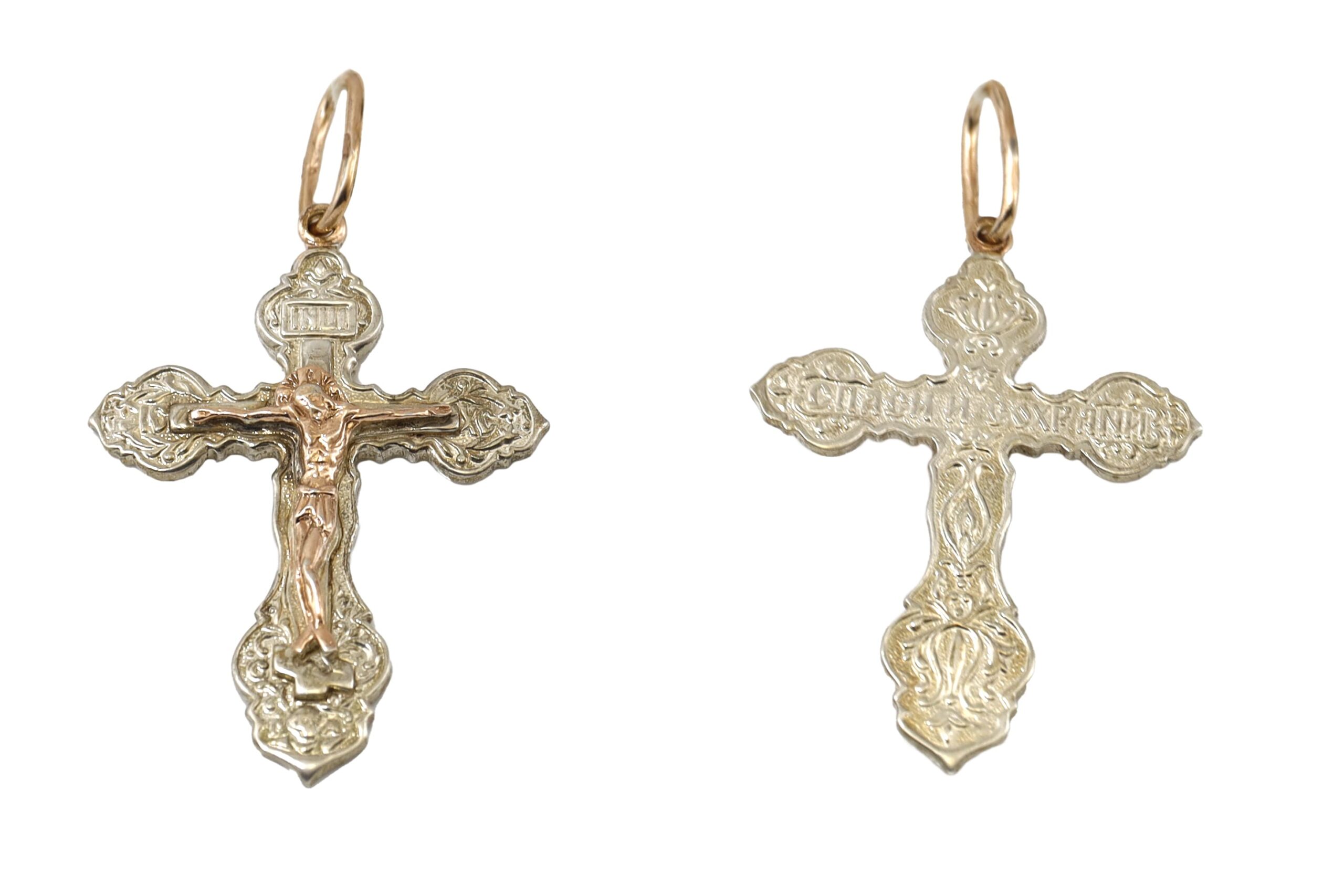 Серебро 925 Крест Вес 5.95 KRASNOE