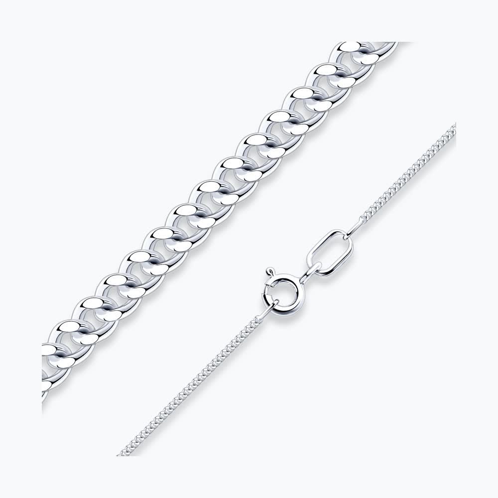 Серебряная цепь 925 пробы