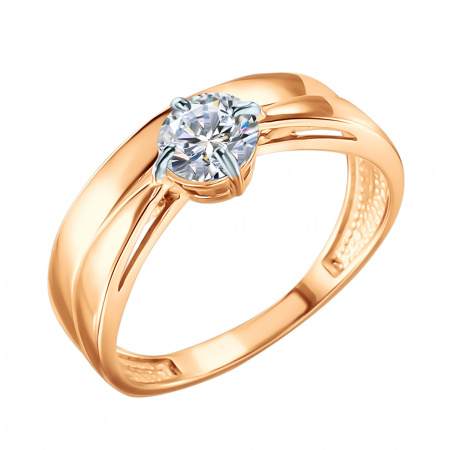 Золотое кольцо 585 пробы с фианитом