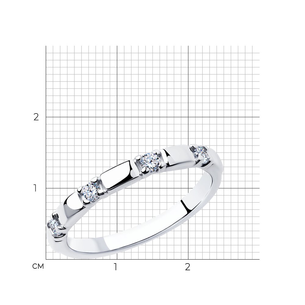 Серебро 925 Кольцо Р.17 Вес 1.29 SOKOLOV