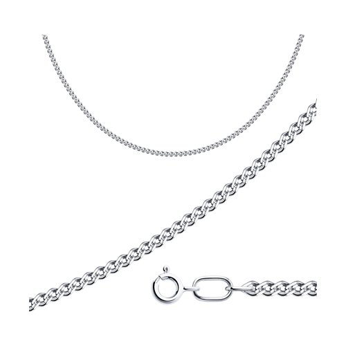 Серебро 925 Цепь Р.55 Вес 2.45 Diamant