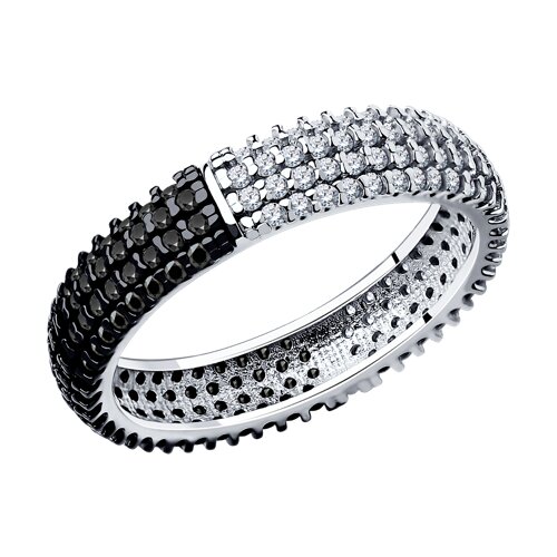 Серебро 925 Кольцо Р.18.5 Вес 2.87 Diamant