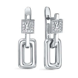 Серебряные серьги 925 пробы с фианитами