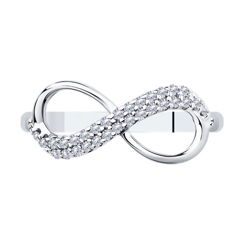 Серебряное кольцо 925 пробы с фианитами
