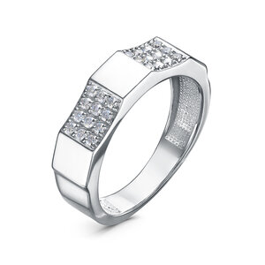 Серебряное кольцо 925 пробы с фианитами