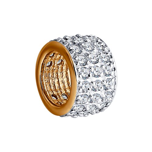 Золотая подвеска 585 пробы с фианитами