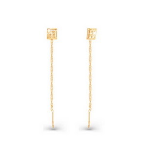 Золотые серьги-продевки 585 пробы