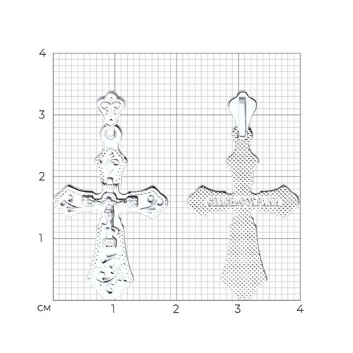 Серебряный крест 925 пробы
