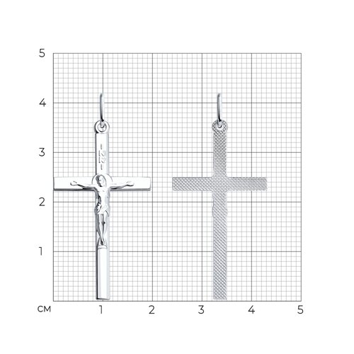 Серебряный крест 925 пробы