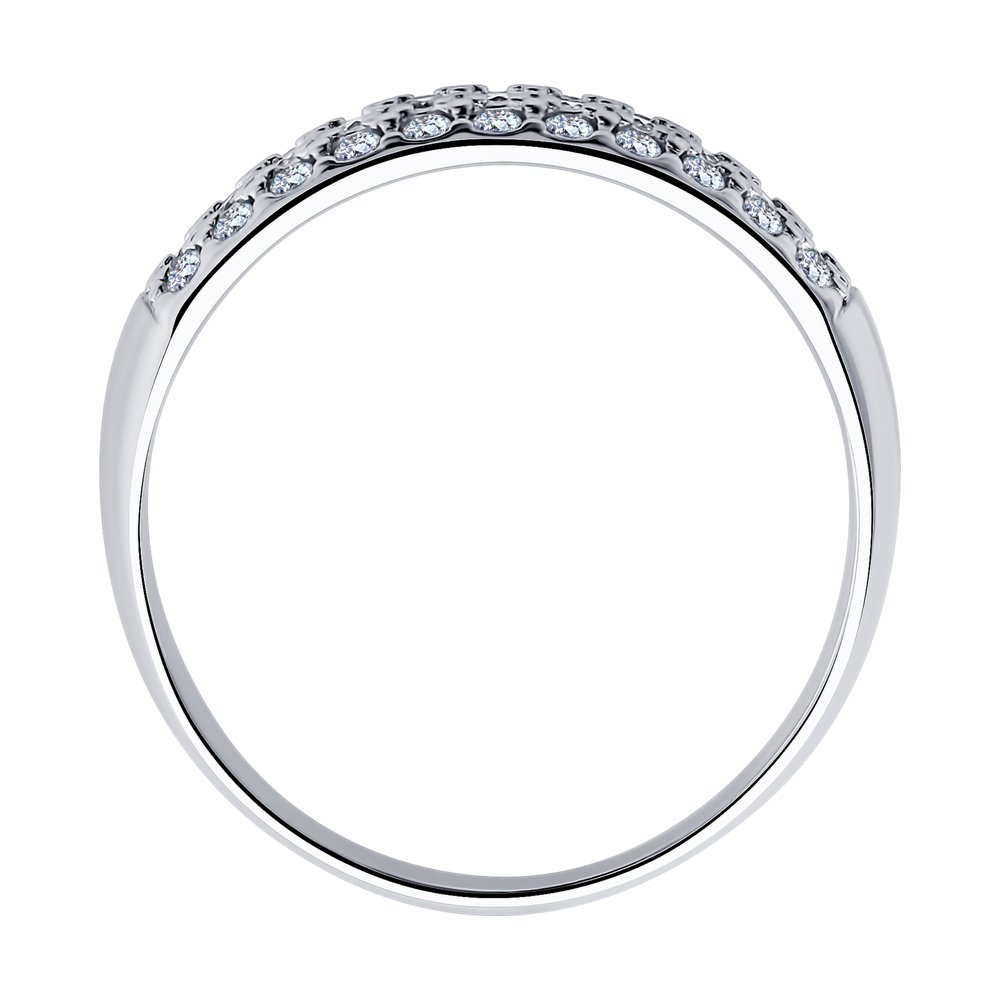 Серебряное кольцо 925 пробы с фианитами