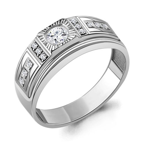 Серебряное кольцо 925 пробы с фианитами