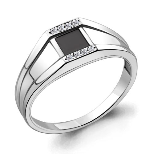 Серебряное кольцо 925 пробы с фианитами