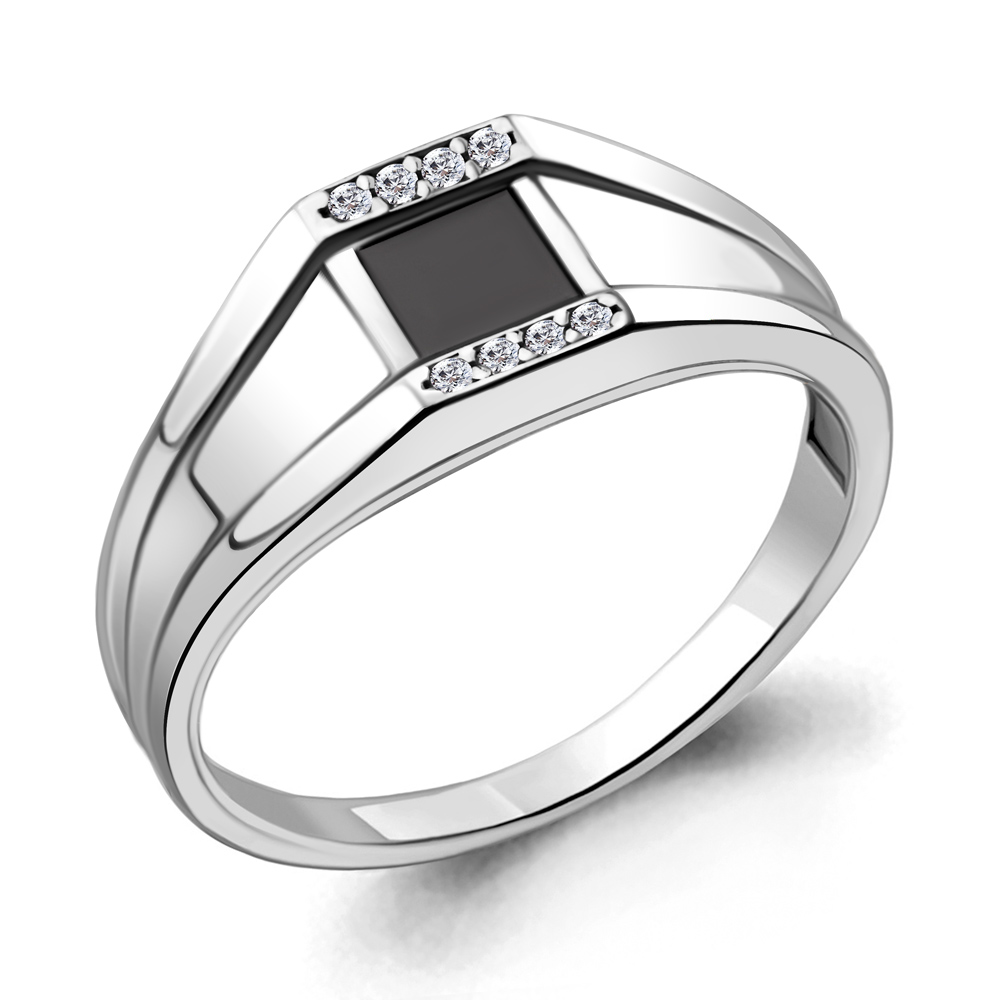 Серебряное кольцо 925 пробы с фианитами