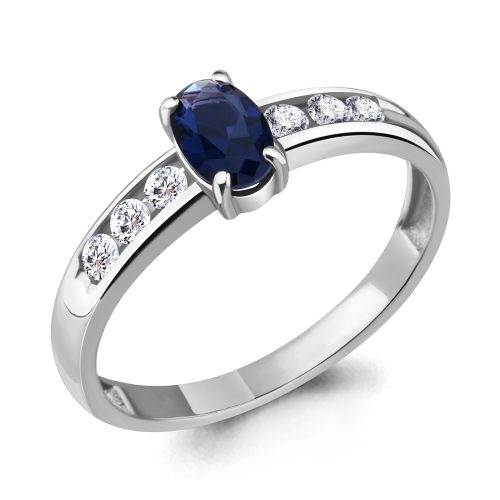 Серебряное кольцо 925 пробы с фианитами