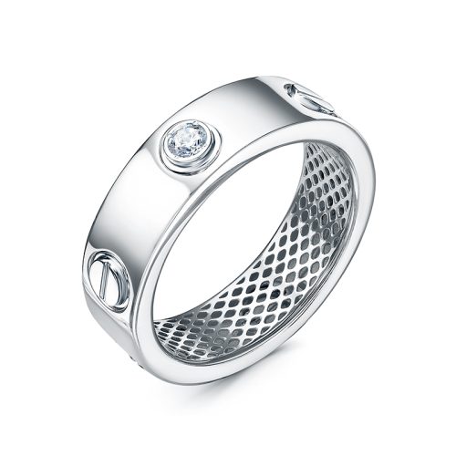 Серебряное кольцо 925 пробы с фианитами