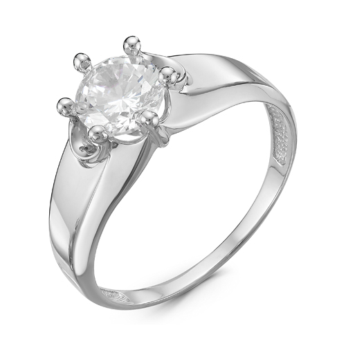 Серебряное кольцо 925 пробы с фианитом