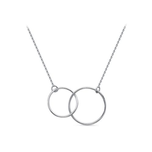 Серебряное колье 925 пробы с фианитом