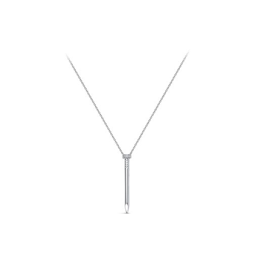 Серебряное колье 925 пробы с фианитом