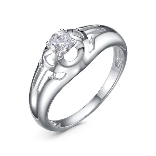 Серебряное кольцо 925 пробы с фианитом