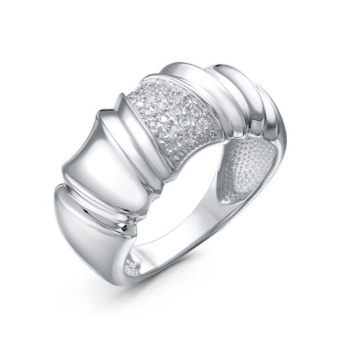 Серебряное кольцо 925 пробы с фианитами