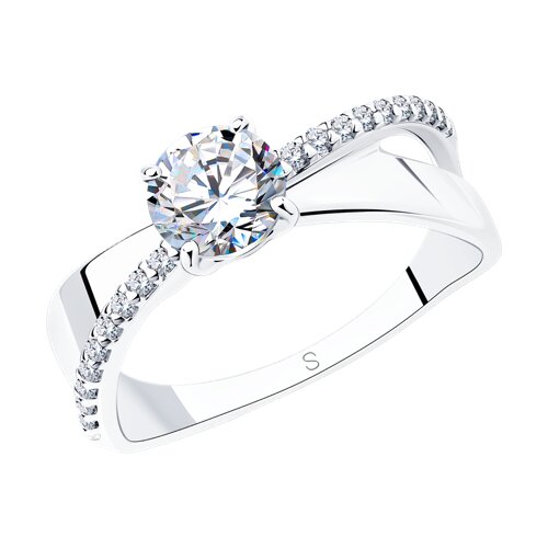 Серебряное кольцо 925 пробы с фианитами