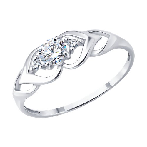Серебряное кольцо 925 пробы с фианитами