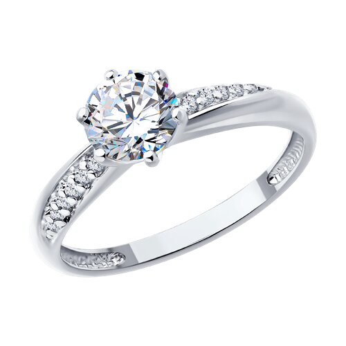Серебряное кольцо 925 пробы с фианитом