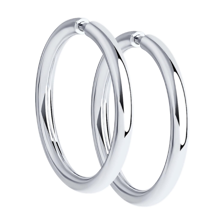 Серебряные серьги-конго 925 пробы